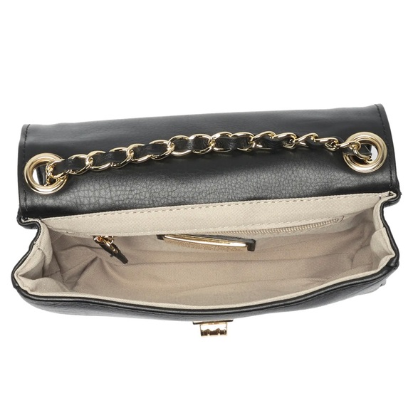 Mario Valentino bag crafted from smooth leather with gleaming hardware finishes. - Picture 3 of 4